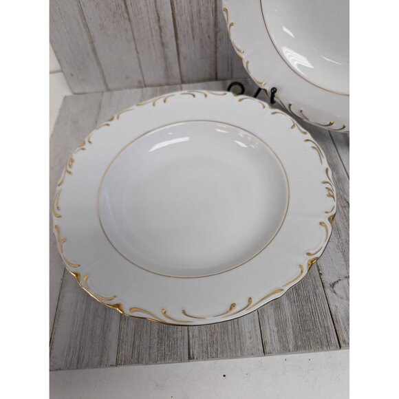 Vintage BOHEMIAN Fine China Set of 3 Soup Bowls Czechoslovakia BOH53 - Picture 3 of 7